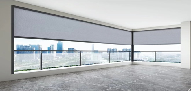 Wind-resistant roller blind application reference