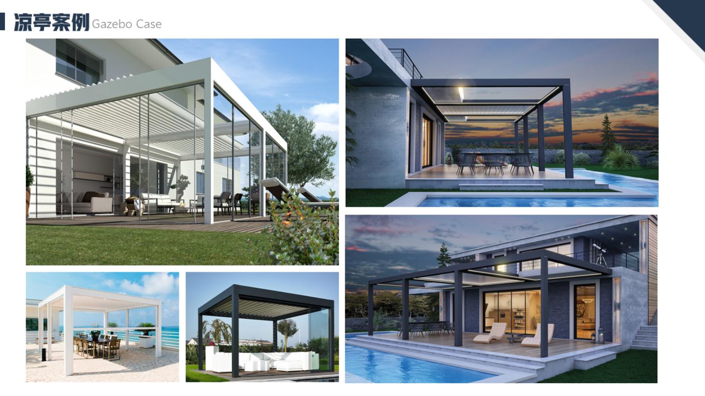Louvred pergola application view